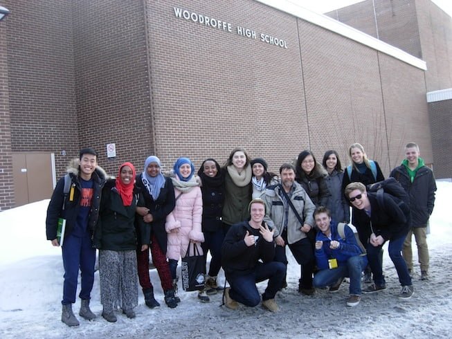 Students who worked on school plan. Bystander with J. Birtch’s camera
