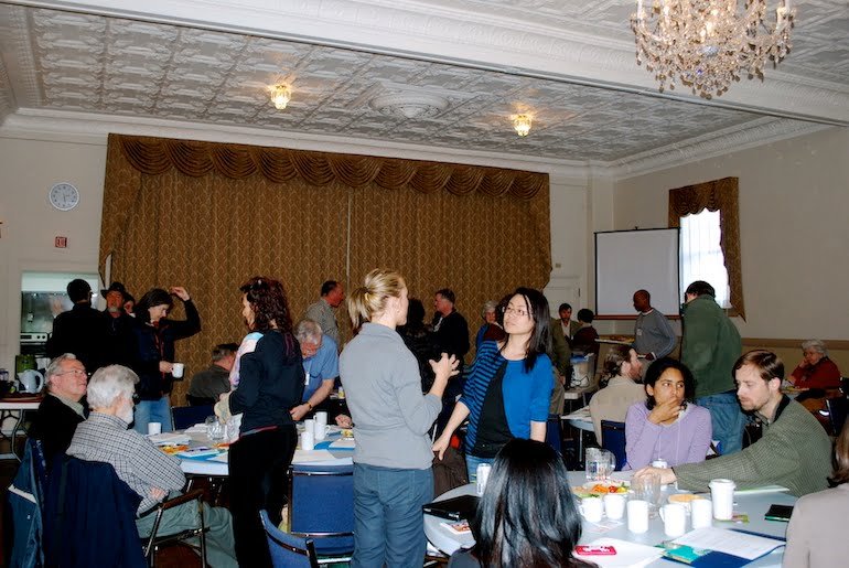 Break during an agricultural workshop. Photo by Emily Nadolny
